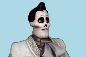 Ernesto De La Cruz disney, cartoon-character, character, cartoon, toony, skeleton, people